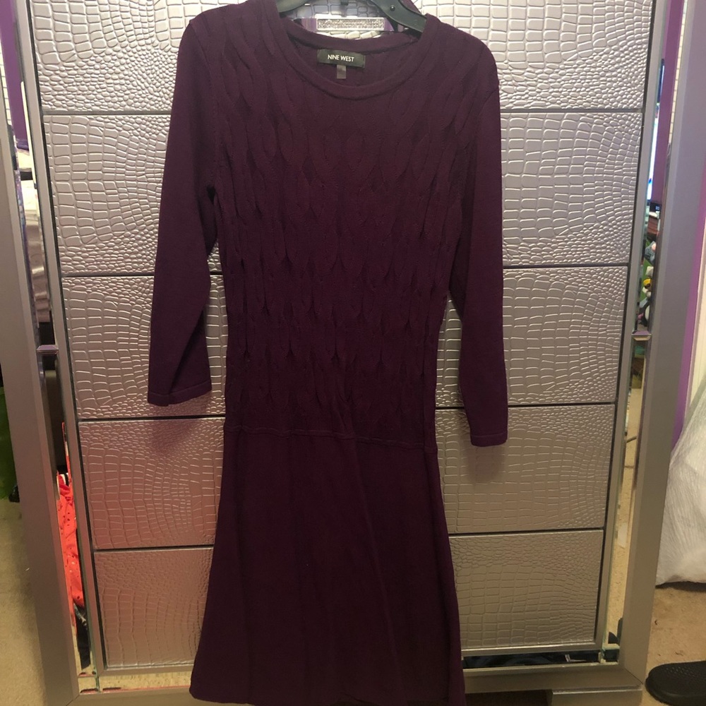 purple sweater dress
